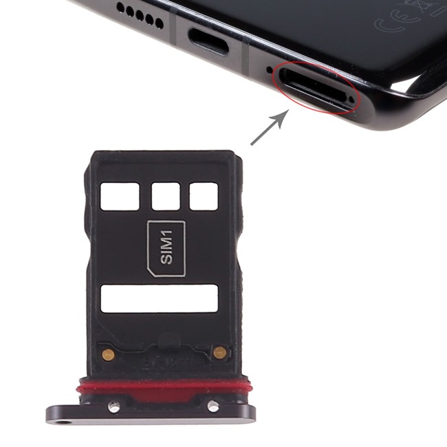 SIM kaart houder voor Huawei P30 Pro (Zwart) voor 4,96 €