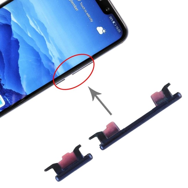 Power + Volume Buttons Keys for Huawei Mate 20 Lite (Blue) at 8,75 €