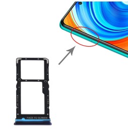 Tiroir carte SIM + Micro SD pour Xiaomi Redmi Note 9 Pro 5G M2007J17C (Bleu) à 14,26 €
