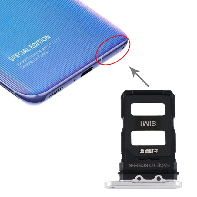 SIM Card Tray for Xiaomi Mi 11 (Silver) at 12,26 €