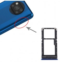 SIM + Micro SD kaart houder voor Xiaomi Poco X3 / Poco X3 NFC (blauw) voor 8,50 €