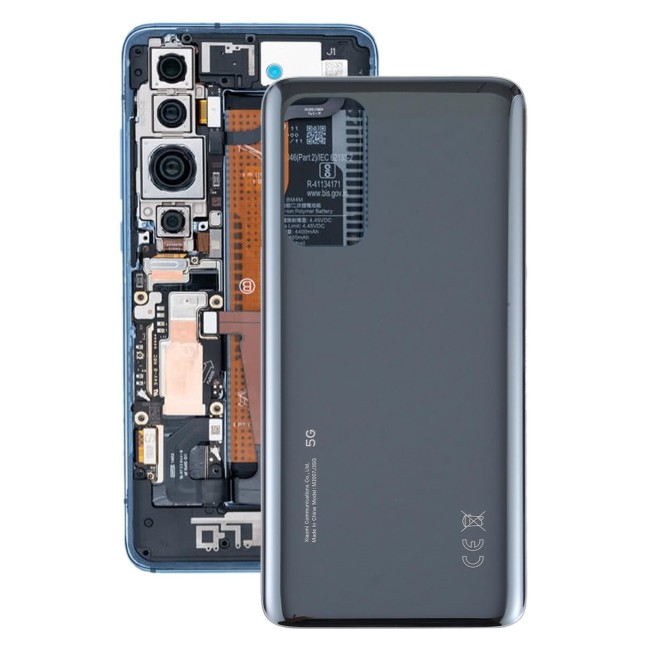 Original Rückseite Akkudeckel für Xiaomi Mi 10T Pro 5G / Mi 10T 5G M2007J3SG M2007J3SY (schwarz)(Mit Logo) für €29.95