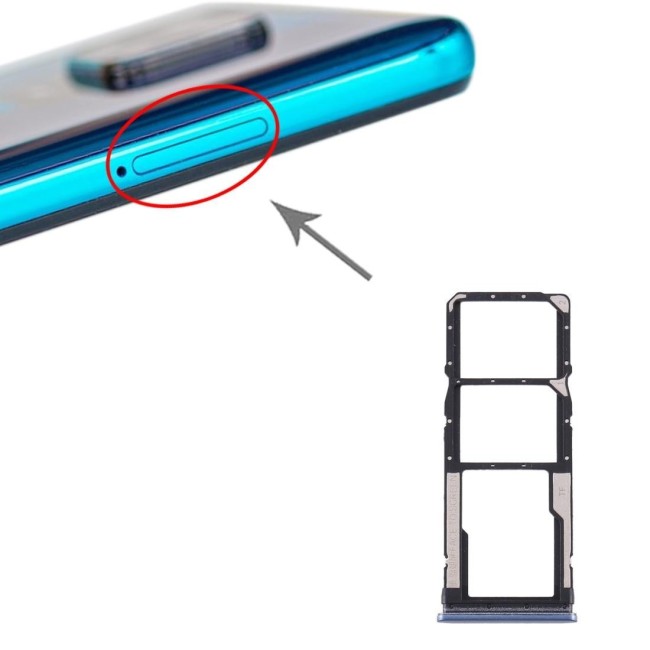 SIM + Micro SD Card Tray for Xiaomi Redmi Note 9S(Grey) at 8,50 €