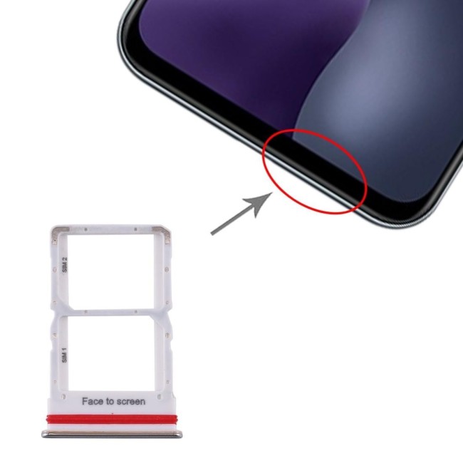 SIM Card Tray for Xiaomi Mi 10 Lite 5G (Silver) at 8,50 €