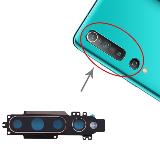 Cache vitre caméra arrière pour Xiaomi Mi 10 5G (Or) à 9,06 €