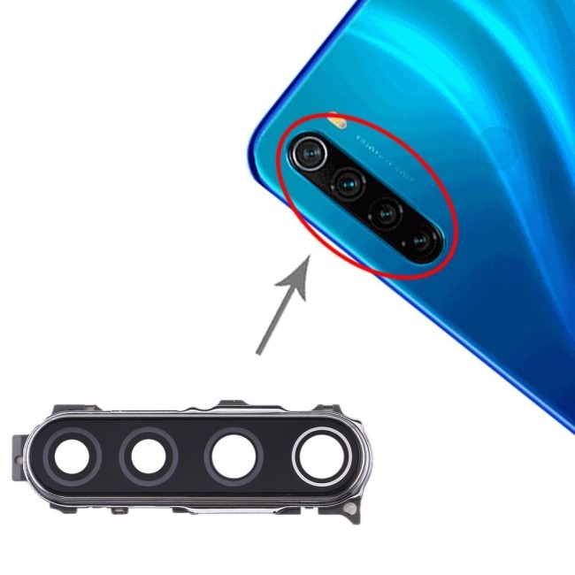 Cache vitre caméra arrière pour Xiaomi Redmi Note 8 (Argent) à 9,08 €