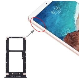 SIM Karten Halter + Micro-SD Karten Halter für Xiaomi Mi Pad 4 (Schwarz) für 8,50 €