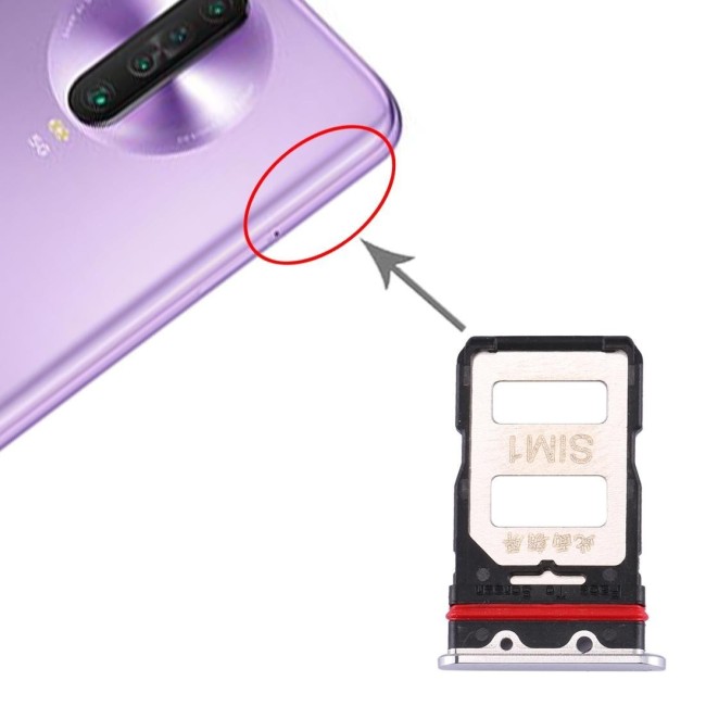 SIM Card Tray for Xiaomi Redmi K30 Pro (Silver) at 8,50 €