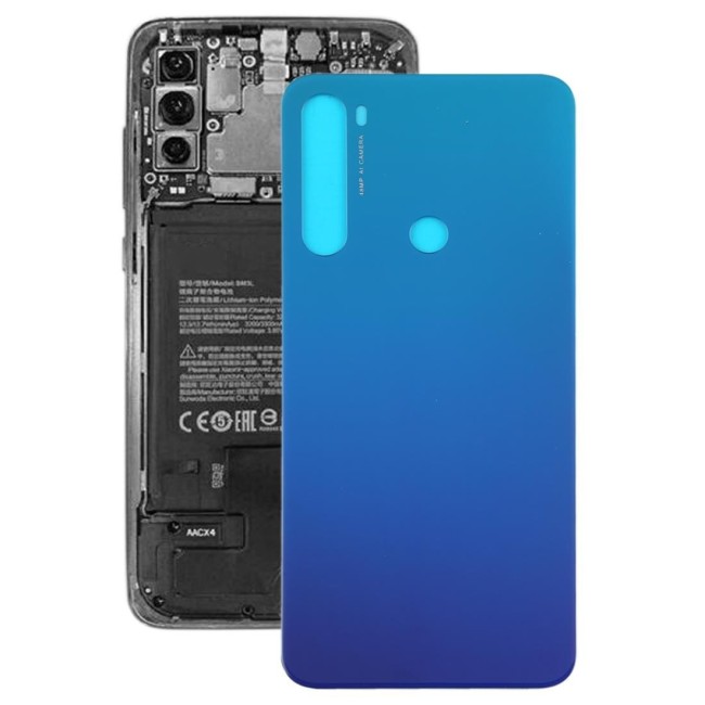 Achterkant voor Xiaomi Redmi Note 8 (blauw)(Met Logo) voor 11,99 €