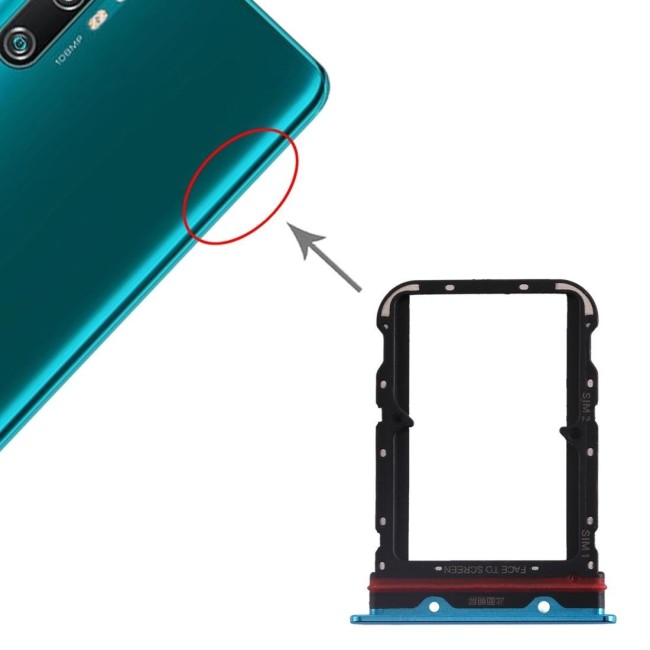 Tiroir carte SIM pour Xiaomi Mi CC9 Pro / Mi Note 10 / Mi Note 10 Pro / Mi Note 10 Lite (Bleu) à 8,50 €