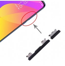 Boutons latérales on/off + volume pour Xiaomi Mi 9 Lite (Noir)