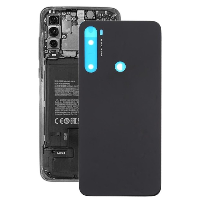 Achterkant voor Xiaomi Redmi Note 8 (zwart)(Met Logo) voor 11,99 €
