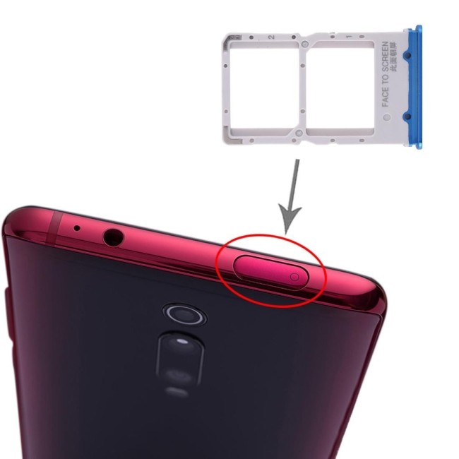 Tiroir carte SIM pour Xiaomi Redmi K20 / K20 Pro / 9T / 9T Pro (bleu) à 8,50 €