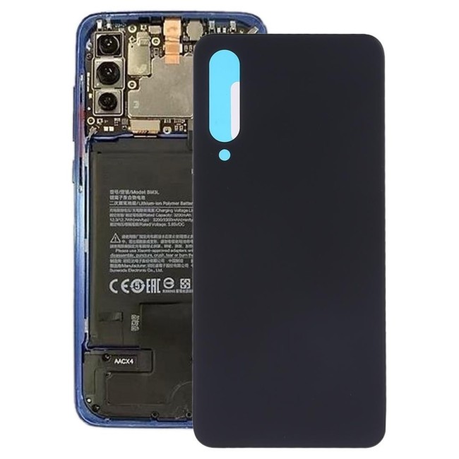 Achterkant voor Xiaomi Mi 9 SE (zwart)(Met Logo) voor 16,89 €