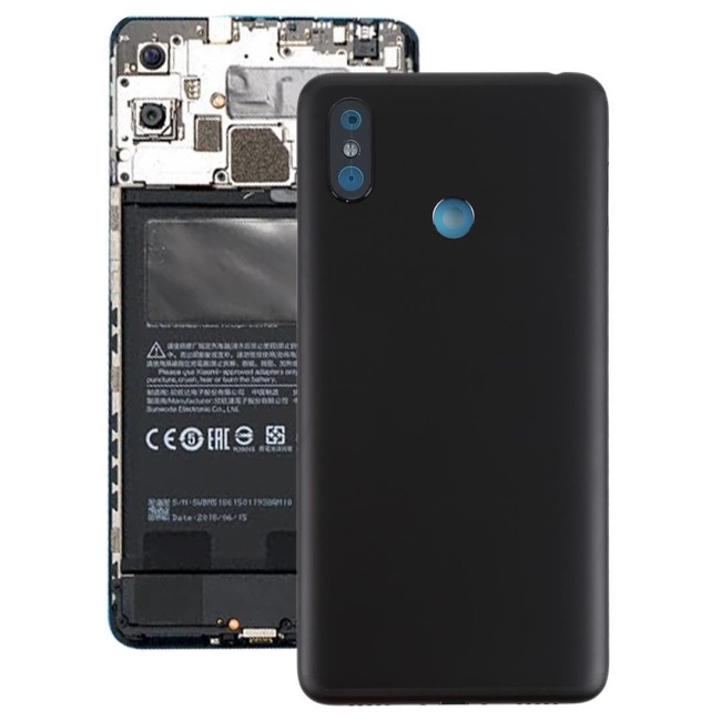 Achterkant voor Xiaomi Mi Max 3 (Zwart)(Met Logo) voor 29,60 €