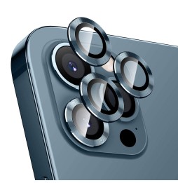 Panzerglas + Aluminium Kameraschutz für iPhone 12 Pro / Pro Max (Blau) für €13.95