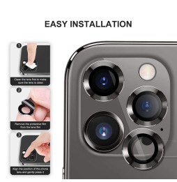 Protection caméra verre trempé + aluminium pour iPhone 12 Pro / Pro Max (Noir) à €13.95