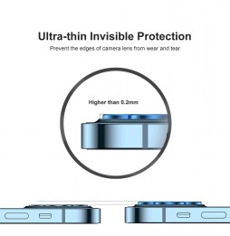 Protection caméra verre trempé + aluminium pour iPhone 12 / 12 Mini (Rouge) à €13.45