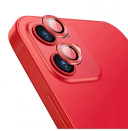 Panzerglas + Aluminium Kameraschutz für iPhone 12 / 12 Mini (Rot) für €13.45