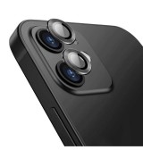 Camera Protector Aluminium + Tempered Glass for iPhone 12 / 12 Mini (Black)
