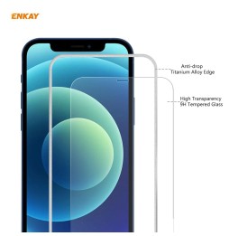 2pcs Full Coverage Tempered Glass Screen Protector with Titanium Curved Edge For iPhone 12 Mini 0.2mm 9H at 14,25 €