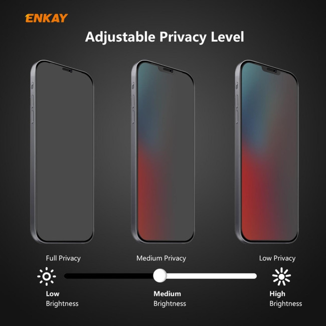 5x Protection écran anti-espion verre trempé pour iPhone 12 / 12 Pro