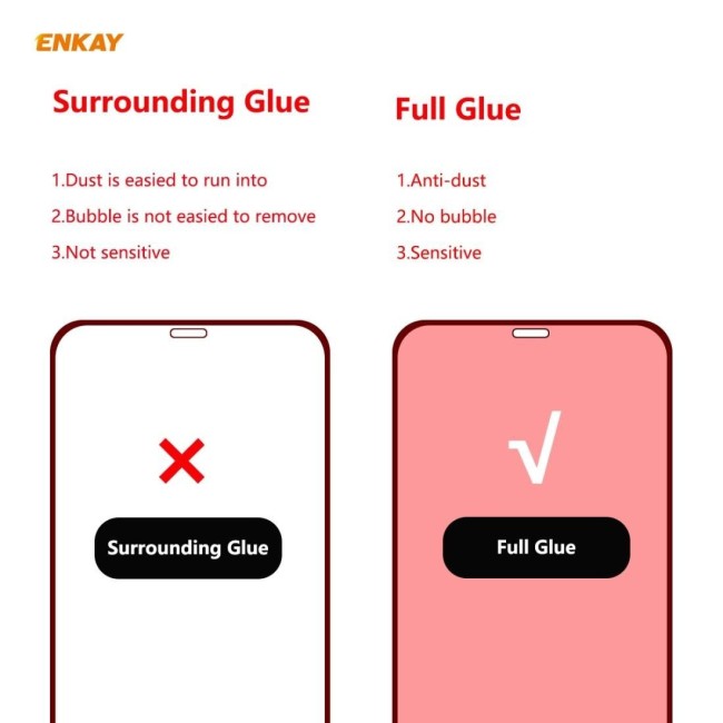 10x Full Glue Tempered Glass Screen Protector For iPhone 12 / 12 Pro