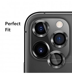 Aluminium + gehard glas camera protector voor iPhone 11 Pro / Pro Max (Zwart) voor €13.95