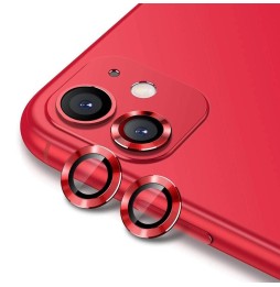 Aluminium + gehard glas camera protector voor iPhone 11 (Rood) voor €13.95