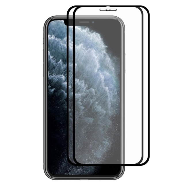 2x Full glue gehard glas screenprotector voor iPhone 11 Pro / XS / X voor €15.95