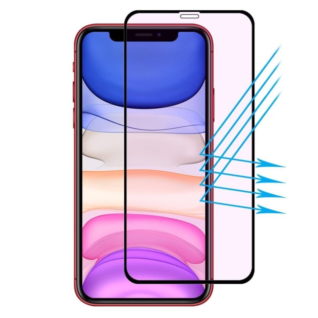 Full Glue anti blauw licht gehard glas screenprotector voor iPhone 11 / XR voor €15.95