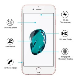 Vollbild Panzerglas Displayschutz für iPhone 7/8 Plus (Weiß) für €15.95