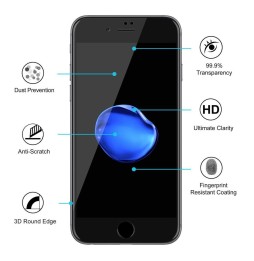 Protection écran complet verre trempé pour iPhone SE 2020/7/8 (noir) à €14.95