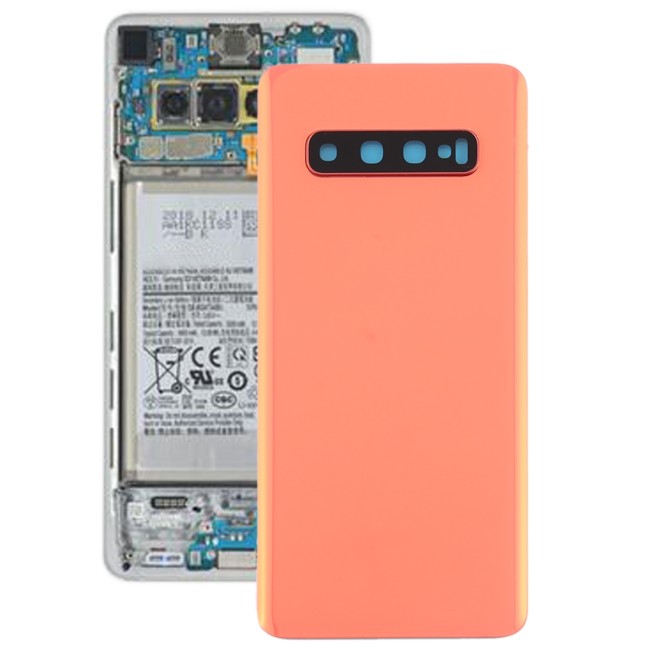 Battery Back Cover with Lens for Samsung Galaxy S10 SM-G973 (Pink)(With Logo) at 15,75 €