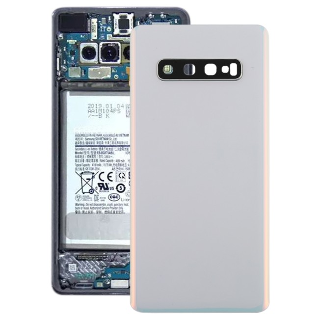 Achterkant met lens voor Samsung Galaxy S10+ SM-G975 (Wit)(Met Logo) voor 12,75 €