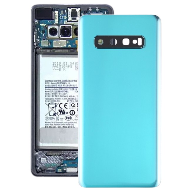 Cache arrière avec lentille pour Samsung Galaxy S10+ SM-G975 (Vert)(Avec Logo) à 12,75 €