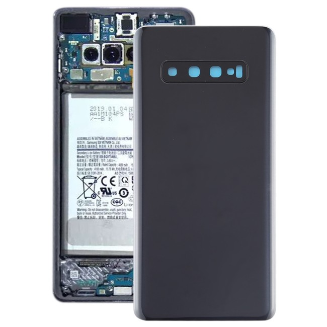 Rückseite Akkudeckel mit Linse für Samsung Galaxy S10+ SM-G975 (Schwarz)(Mit Logo) für 12,75 €