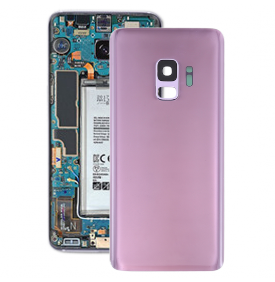 Cache arrière avec lentille pour Samsung Galaxy S9 SM-G960 (Violet)(Avec Logo)