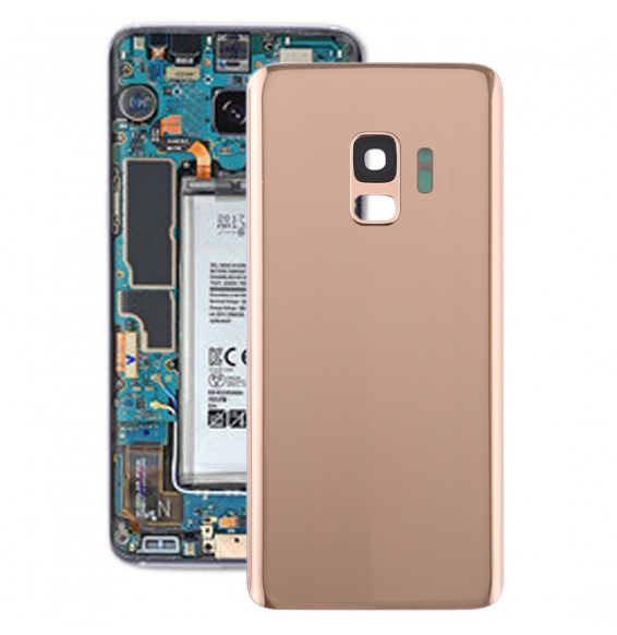 Battery Back Cover with Lens for Samsung Galaxy S9 SM-G960 (Gold)(With Logo)