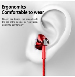 Lenovo HF140 In ear oortelefoon met hoge geluidskwaliteit (rood) voor €19.95