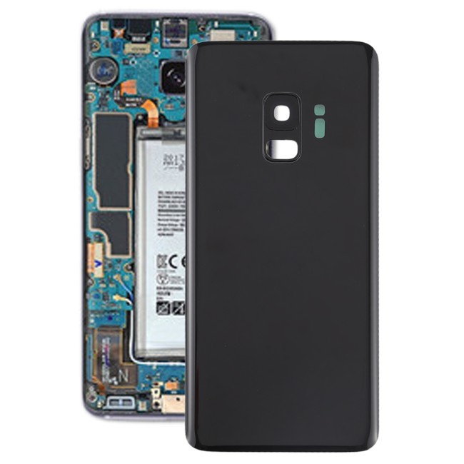 Battery Back Cover with Lens for Samsung Galaxy S9 SM-G960 (Black)(With Logo) at 12,90 €