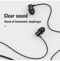 Écouteurs filaires intra-auriculaires haute qualité sonore Lenovo HF130 (Noir) à €15.95