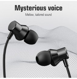 Écouteurs filaires intra-auriculaires haute qualité sonore Lenovo HF130 (Noir) à €15.95