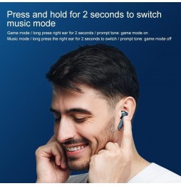 Original Lenovo XG01 IPX5 Waterproof Dual Microphone Noise Reduction Bluetooth Gaming Earphone with Charging Box & LED at 47,...