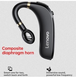 Original Lenovo HX106 Single-sided Bluetooth 5.0 Rotatable Ear-mounted Wireless Earphone, Supports HD Calls & Display Battery...