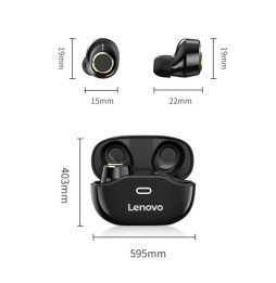 Lenovo X18 draadloze Bluetooth 5.0 oortelefoon met oplaadetui, belfunctie en Siri (wit) voor 42,42 €