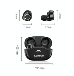Original Lenovo X18 IPX4 Waterproof Bluetooth 5.0 Touch Wireless Earphone with Charging Box, Support Call & Siri (Black) at 4...