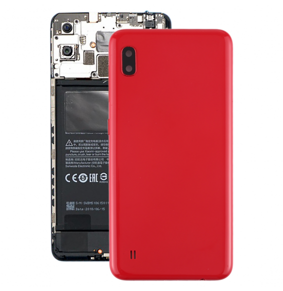 Battery Back Cover with side keys for Samsung Galaxy A10 SM-A105 (Red)(With Logo)