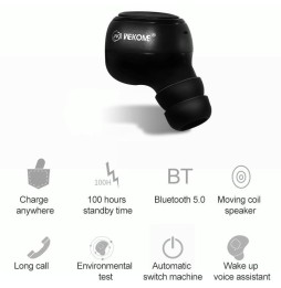 Einseitige Bluetooth-Kopfhörer WK P6 mit Ladebox (schwarz) für 20,05 €