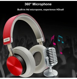 Faltbarer drahtloser Kopfhörer WK BH800 Bluetooth 4.1, Anruffunktion (rot) für 138,61 €